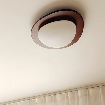 Pebble Ceiling Light | Walnut Wood & Acrylic | 38cm/58cm Diameter