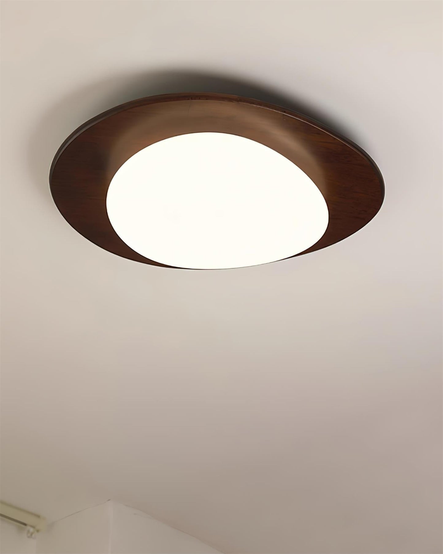 Pebble Ceiling Light | Walnut Wood & Acrylic | 38cm/58cm Diameter