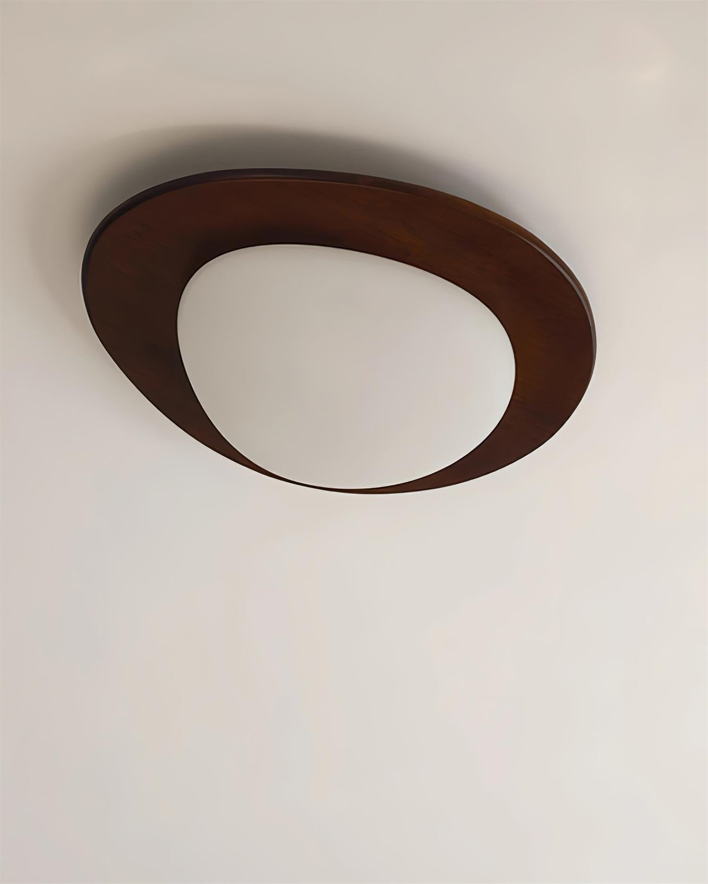 Pebble Ceiling Light | Walnut Wood & Acrylic | 38cm/58cm Diameter