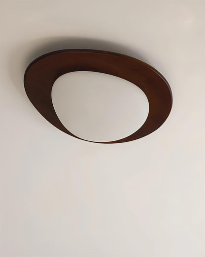 Pebble Ceiling Light | Walnut Wood & Acrylic | 38cm/58cm Diameter