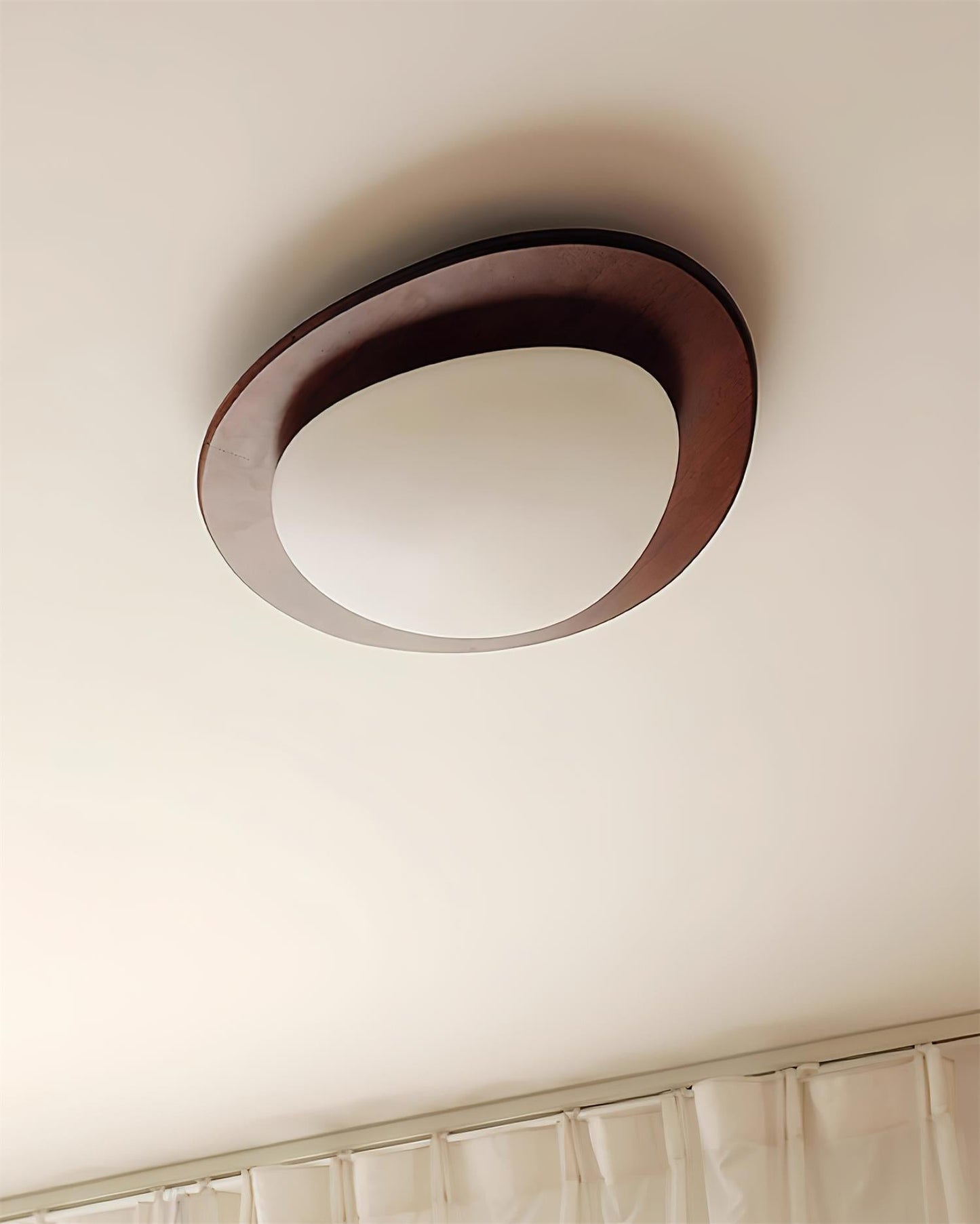 Pebble Ceiling Light | Walnut Wood & Acrylic | 38cm/58cm Diameter