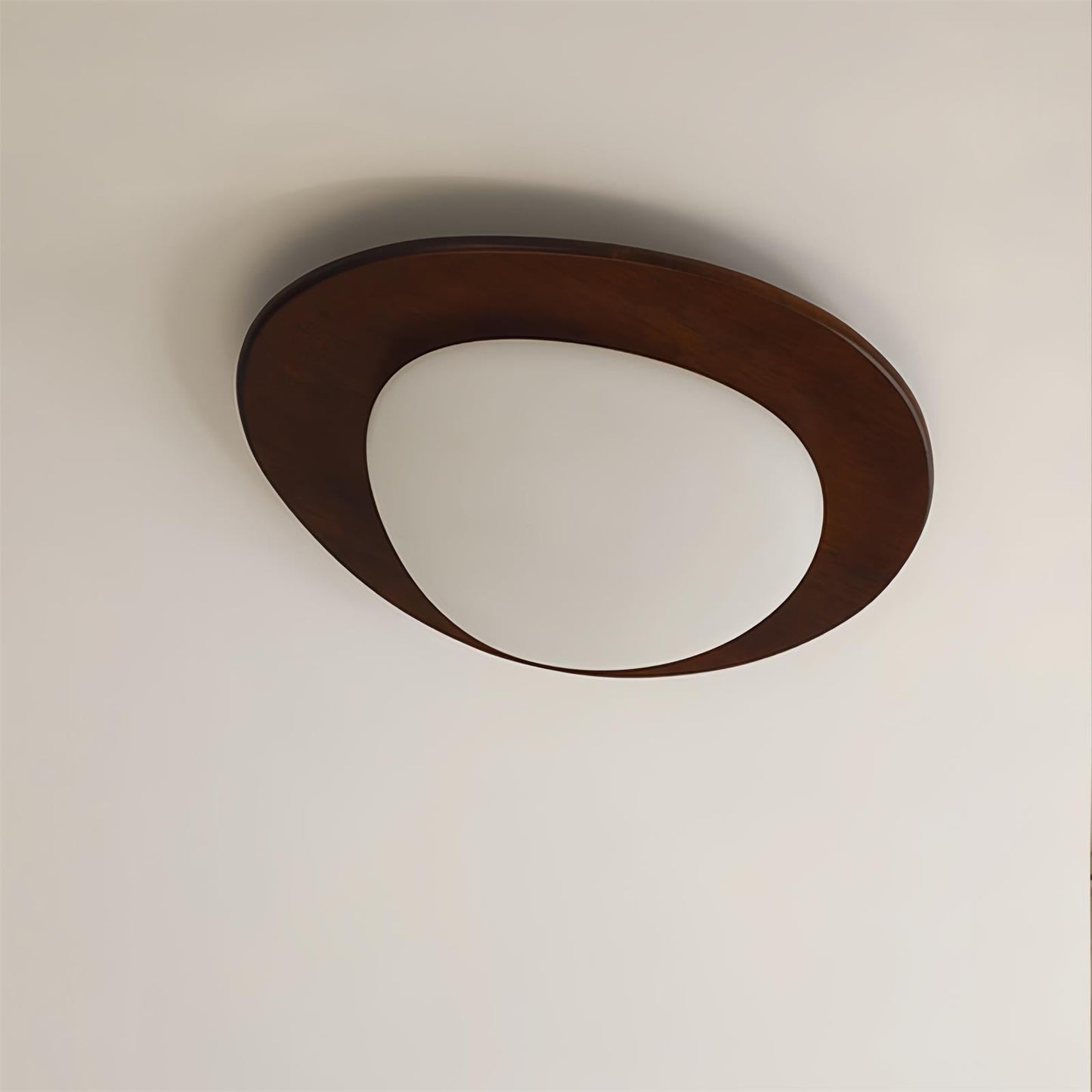 Pebble Ceiling Light | Walnut Wood & Acrylic | 38cm/58cm Diameter
