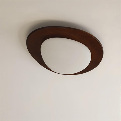 Pebble Ceiling Light | Walnut Wood & Acrylic | 38cm/58cm Diameter