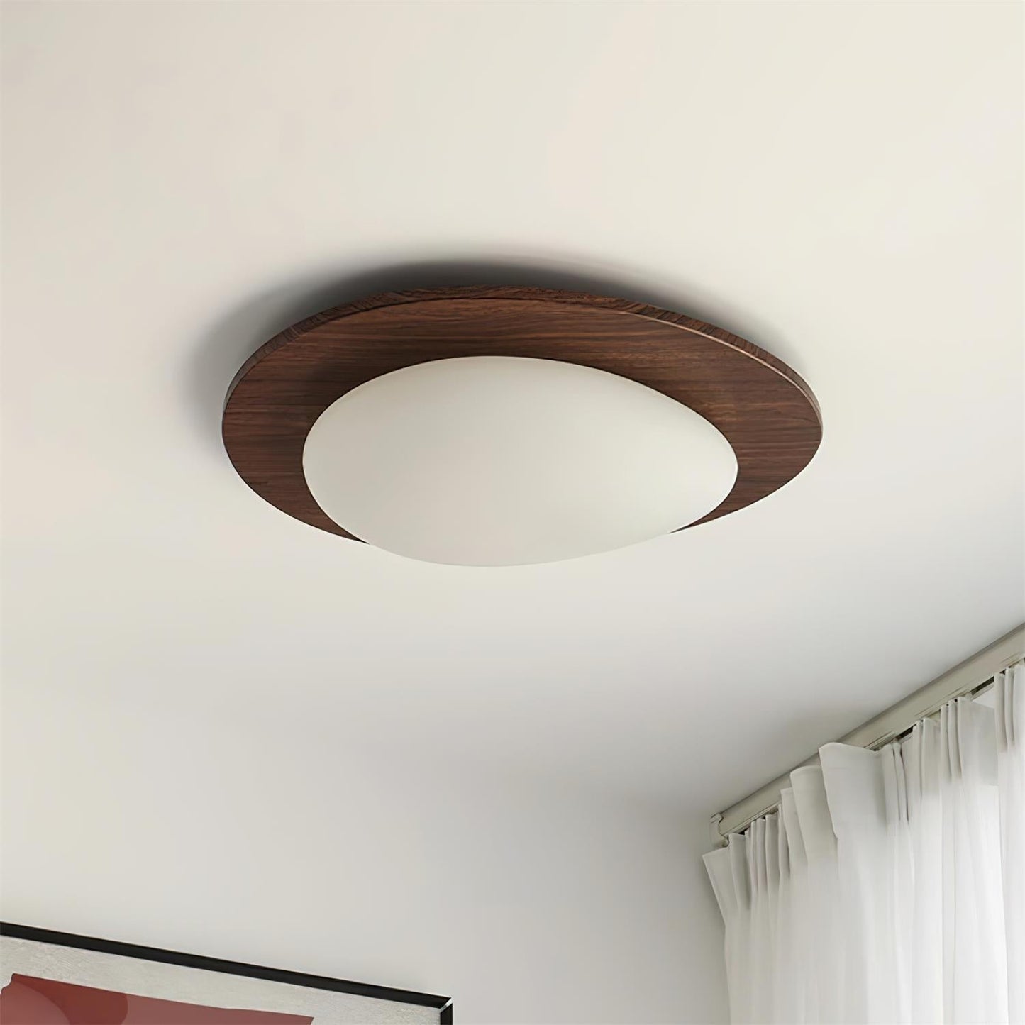 Pebble Ceiling Light | Walnut Wood & Acrylic | 38cm/58cm Diameter