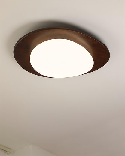Pebble Ceiling Light | Walnut Wood & Acrylic | 38cm/58cm Diameter