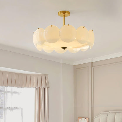 Pembridge Ceiling Light | Gold Metal & White Glass | Multiple Sizes