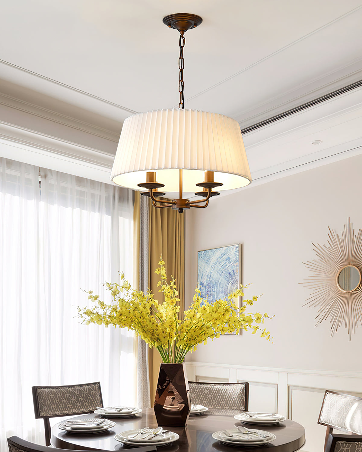 Pembroke Chandelier | Antique Bronze Metal | 4-Light
