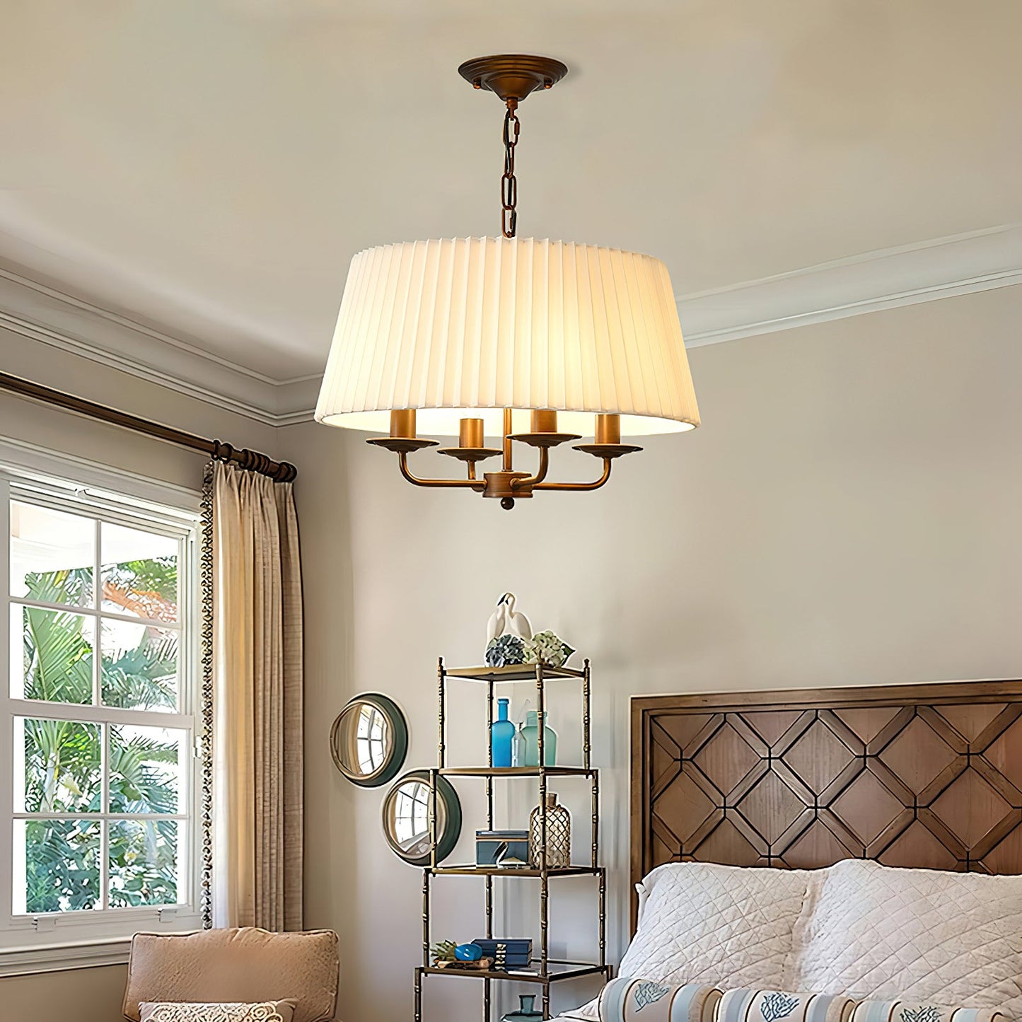 Pembroke Chandelier | Antique Bronze Metal | 4-Light