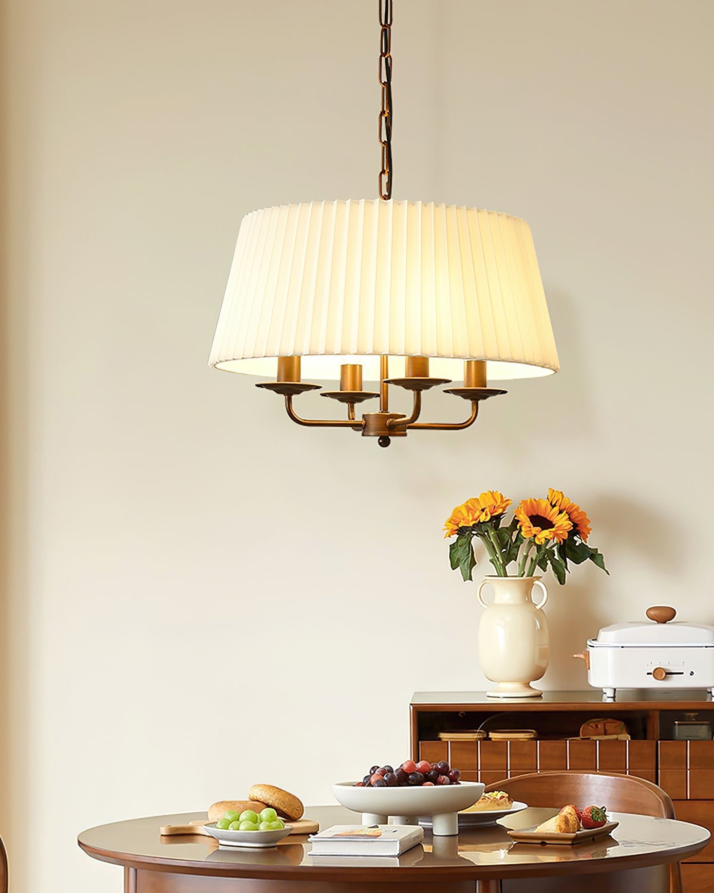 Pembroke Chandelier | Antique Bronze Metal | 4-Light