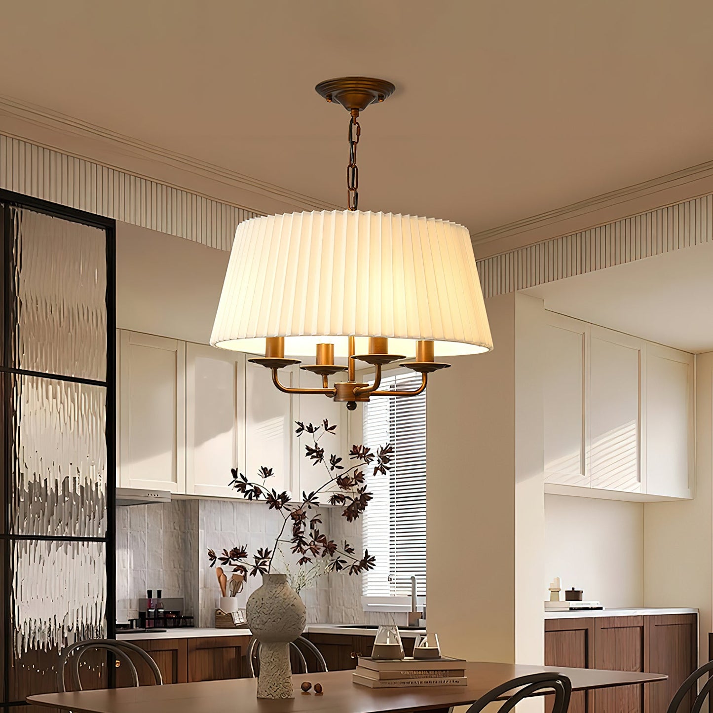 Pembroke Chandelier | Antique Bronze Metal | 4-Light