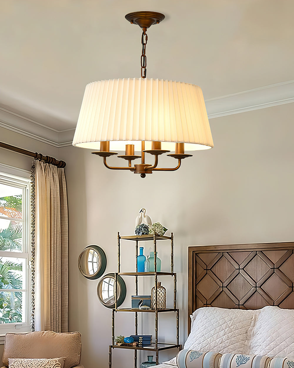 Pembroke Chandelier | Antique Bronze Metal | 4-Light