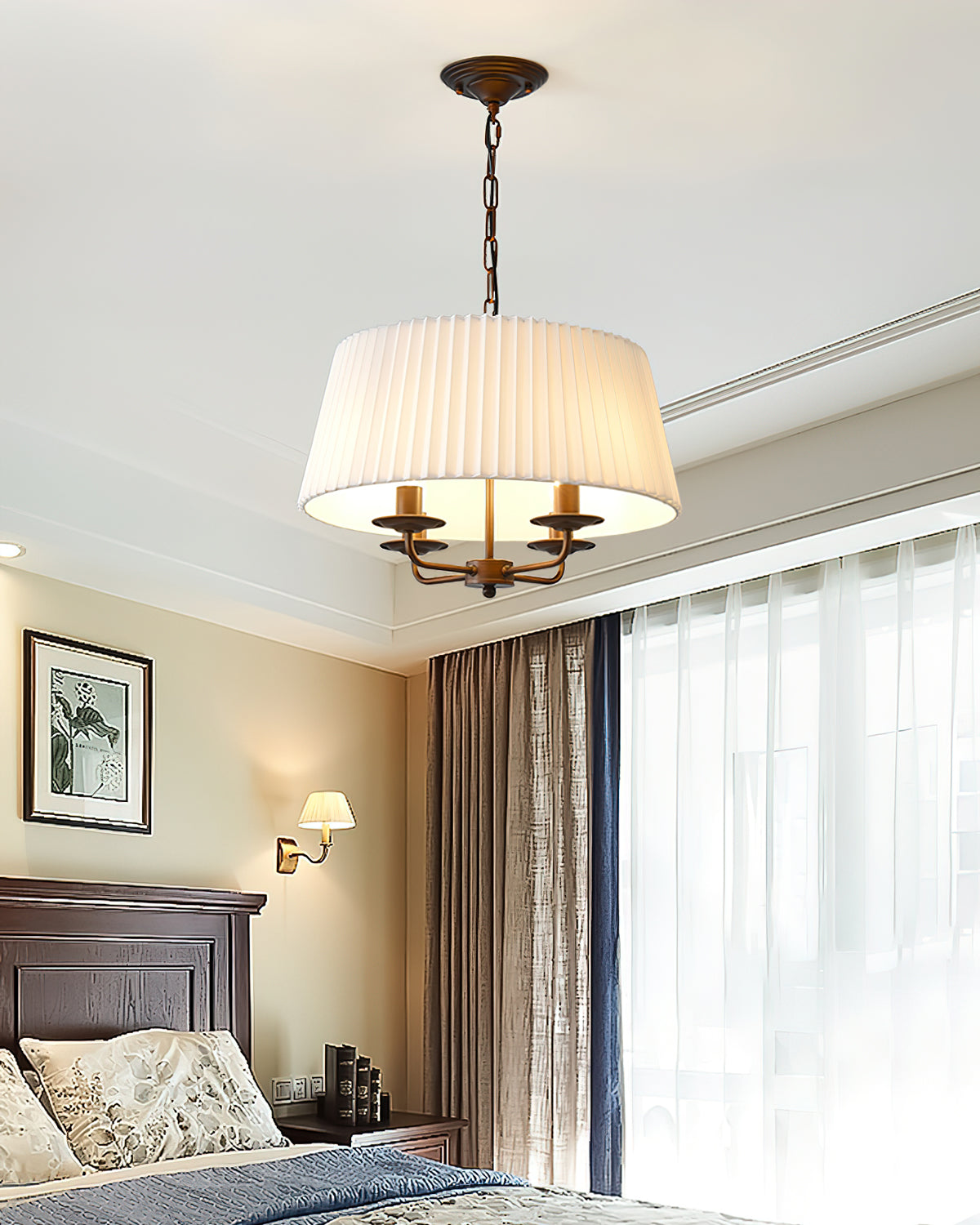 Pembroke Chandelier | Antique Bronze Metal | 4-Light
