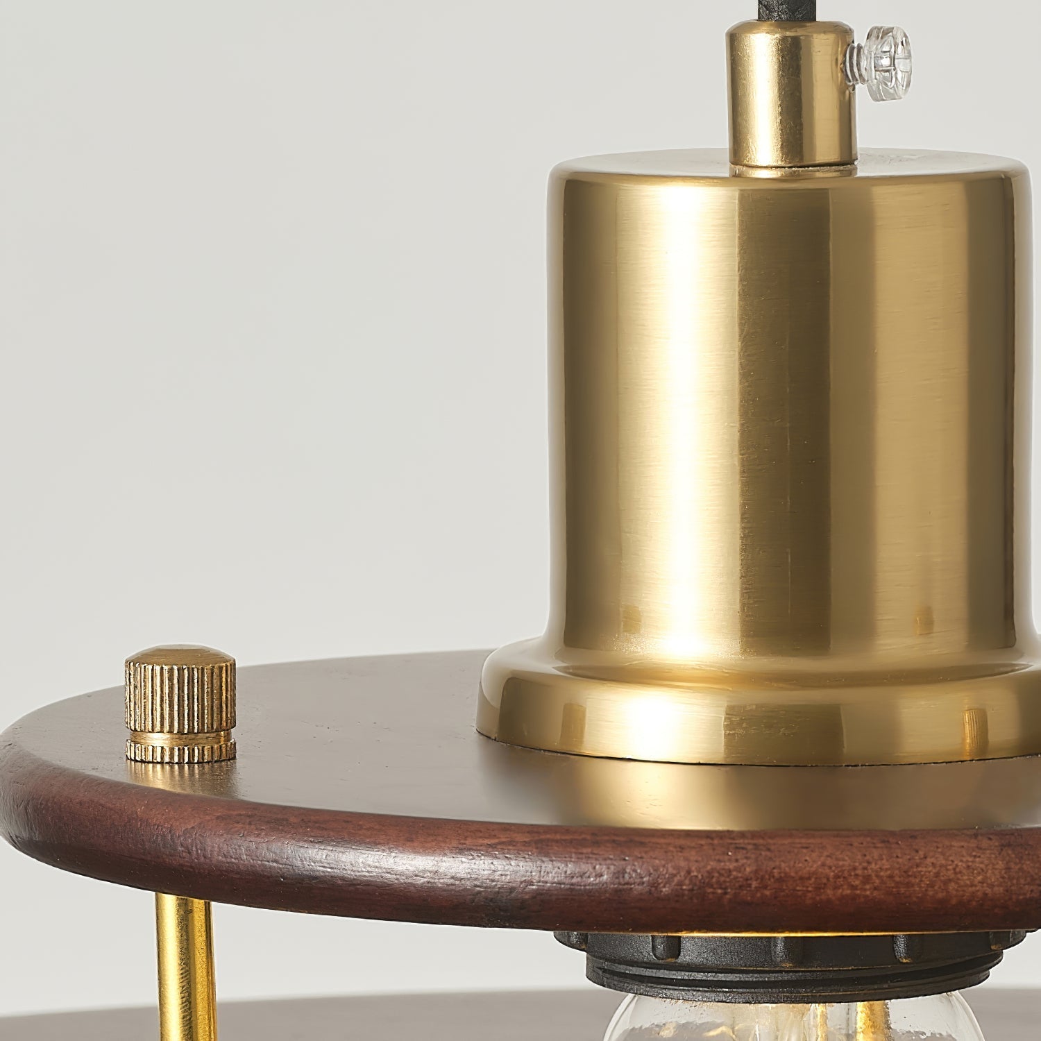 Pendel Pendant Lamp | Wood & Metal | Gold Walnut Finish