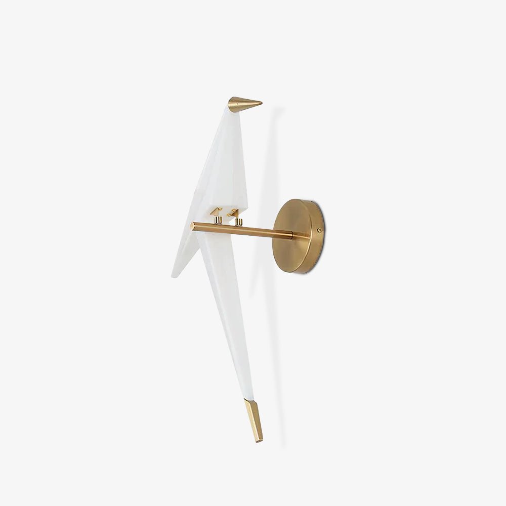 Paper Crane Wall Lamp | Adjustable Metal & PC Design | Set of 2