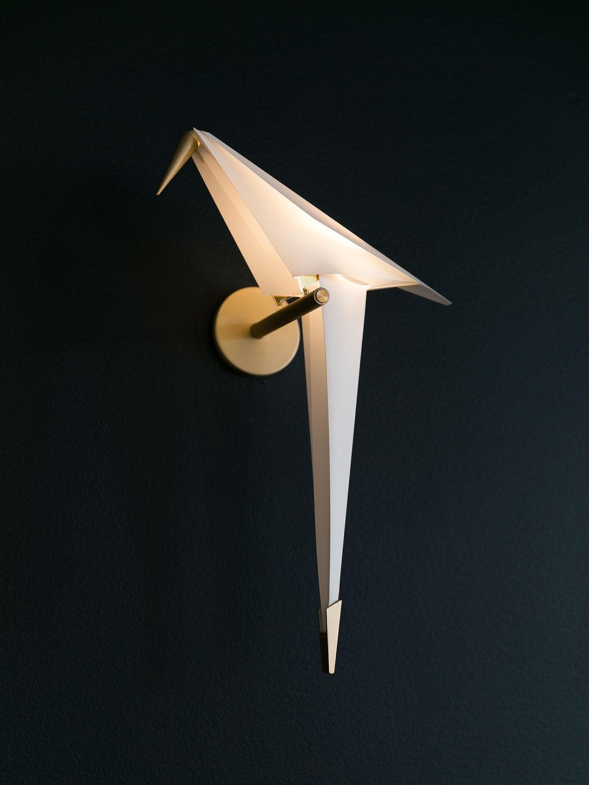Avian Serenity Wall Lamp | Adjustable Metal & PC | Set of 2