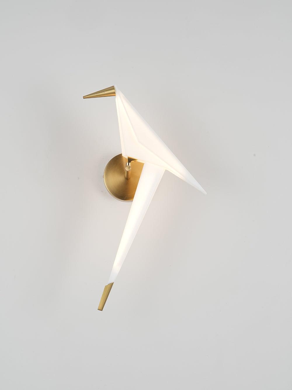 Paper Crane Wall Lamp | Adjustable Metal & PC Design | Set of 2