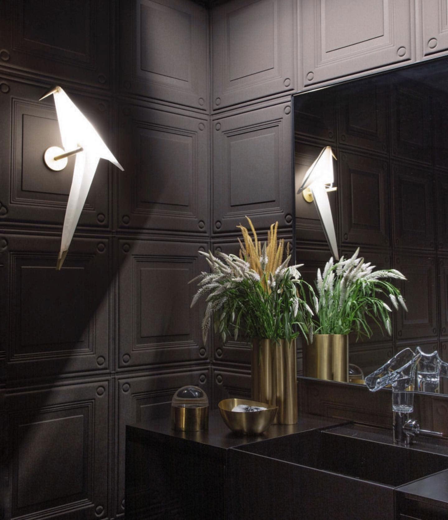 Avian Serenity Wall Lamp | Adjustable Metal & PC | Set of 2