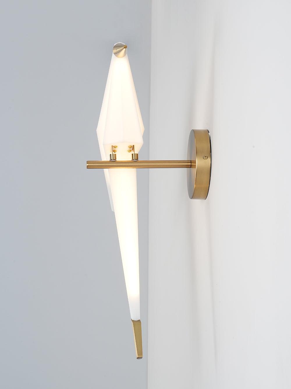 Paper Crane Wall Lamp | Adjustable Metal & PC Design | Set of 2