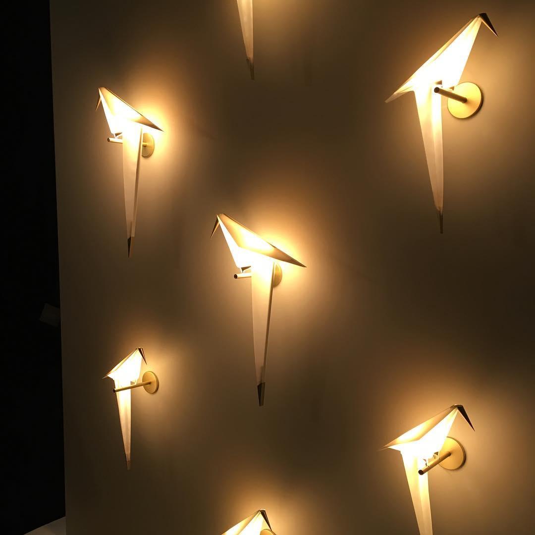 Avian Serenity Wall Lamp | Adjustable Metal & PC | Set of 2