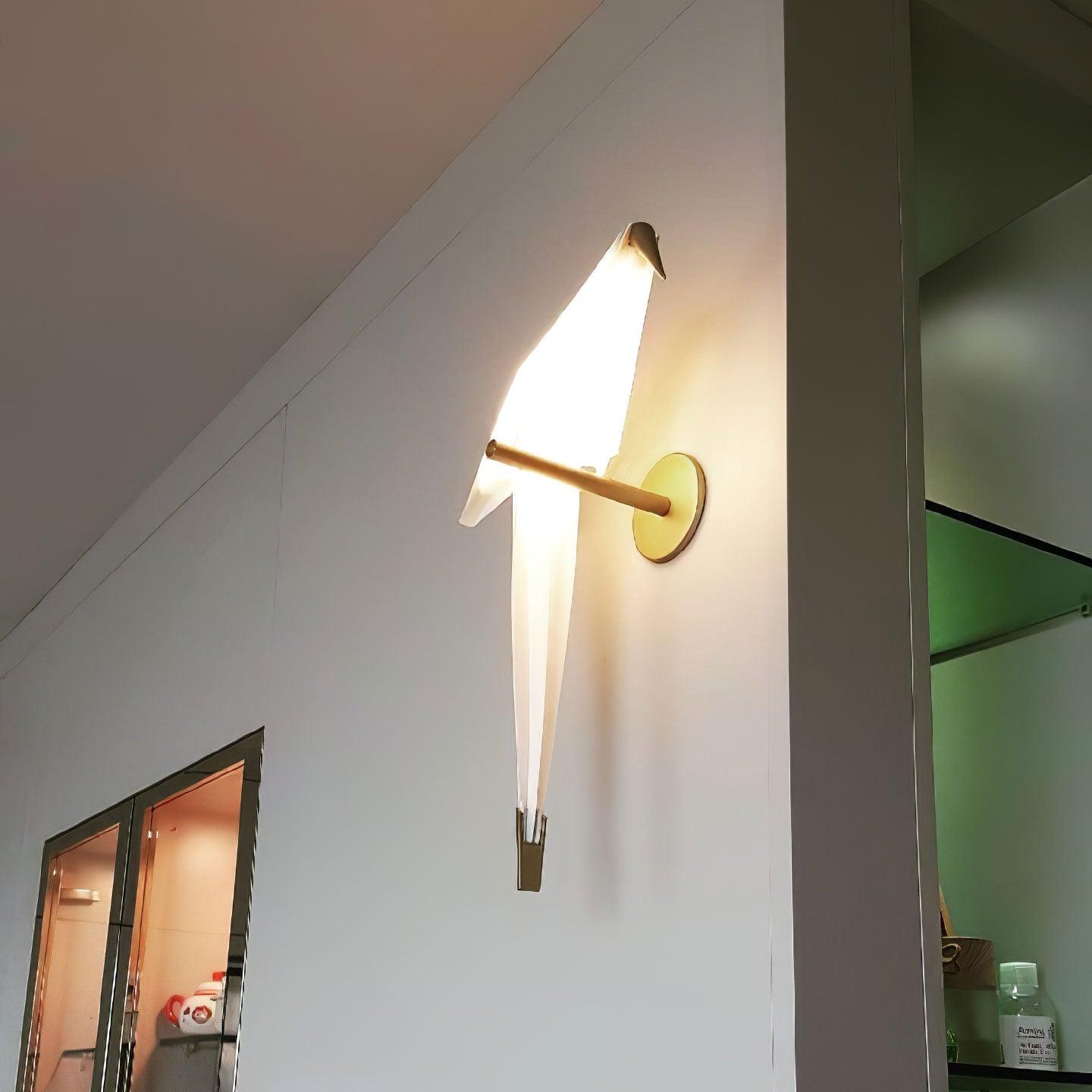 Avian Serenity Wall Lamp | Adjustable Metal & PC | Set of 2