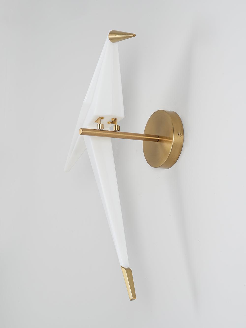 Paper Crane Wall Lamp | Adjustable Metal & PC Design | Set of 2