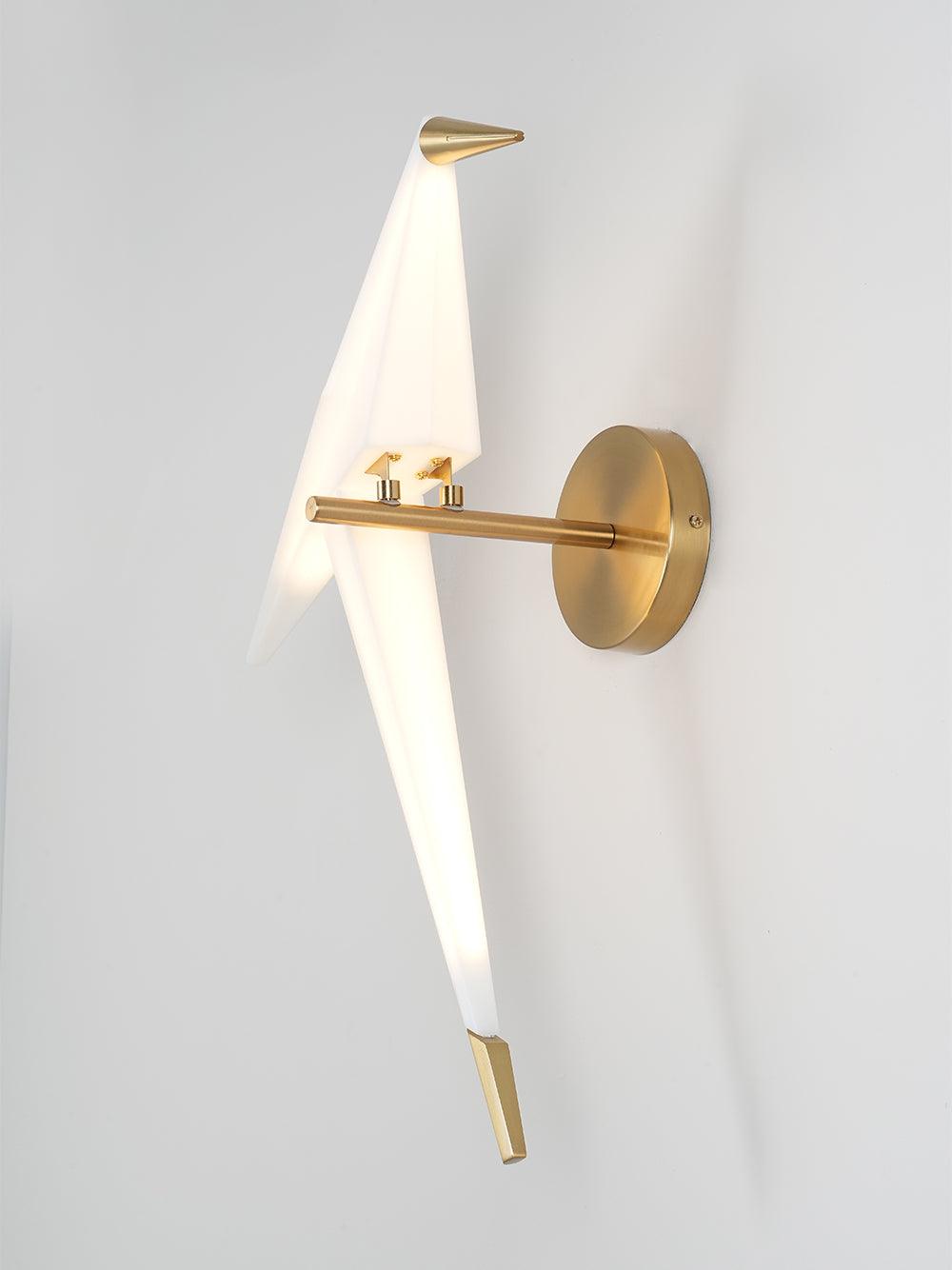 Paper Crane Wall Lamp | Adjustable Metal & PC Design | Set of 2