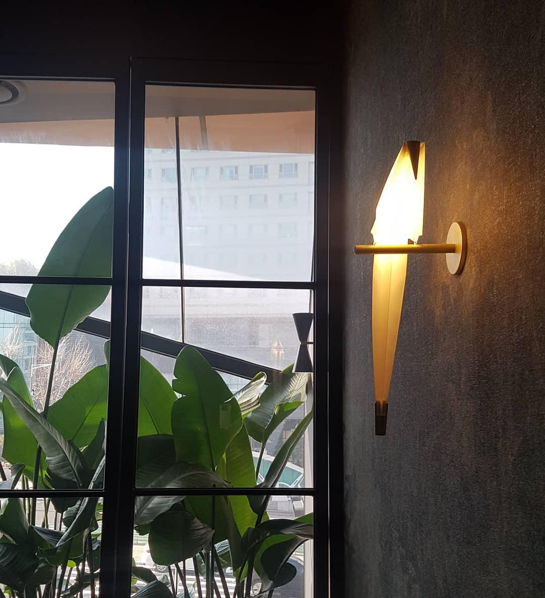 Avian Serenity Wall Lamp | Adjustable Metal & PC | Set of 2