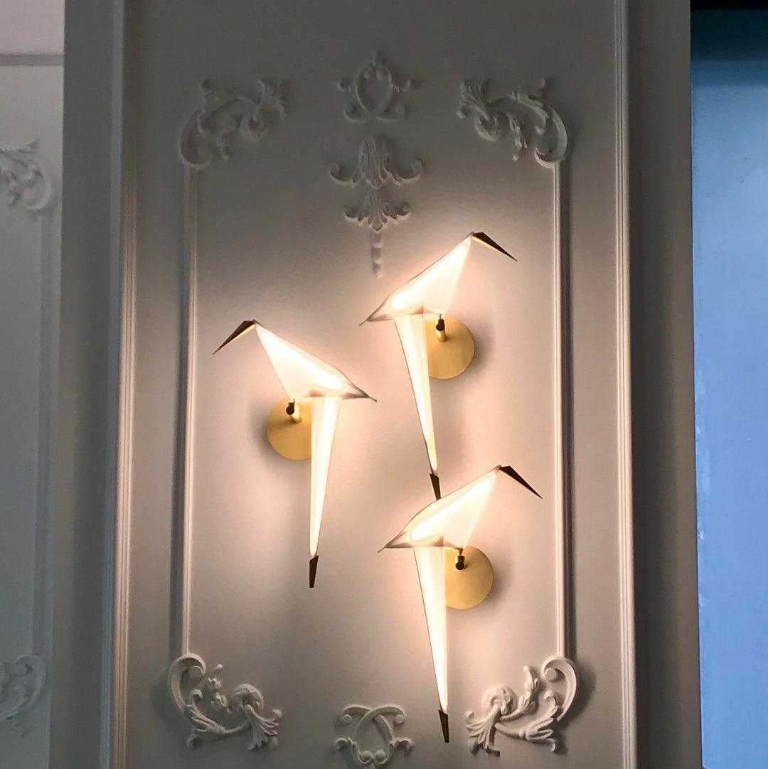 Avian Serenity Wall Lamp | Adjustable Metal & PC | Set of 2