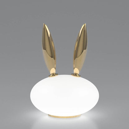 Animal Table Lamp | Frosted Glass & Gold Accents | Owl, Rabbit & Penguin Characters