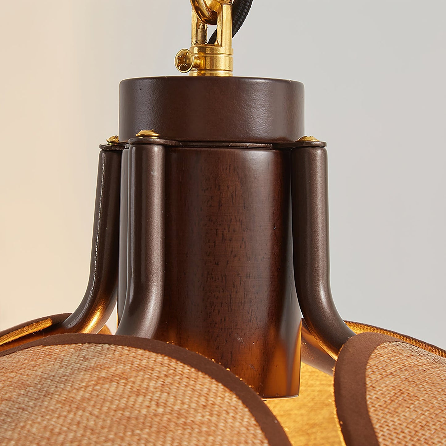 Petal Bloom Wall Lamp | Vintage Chestnut Design | Black & Walnut
