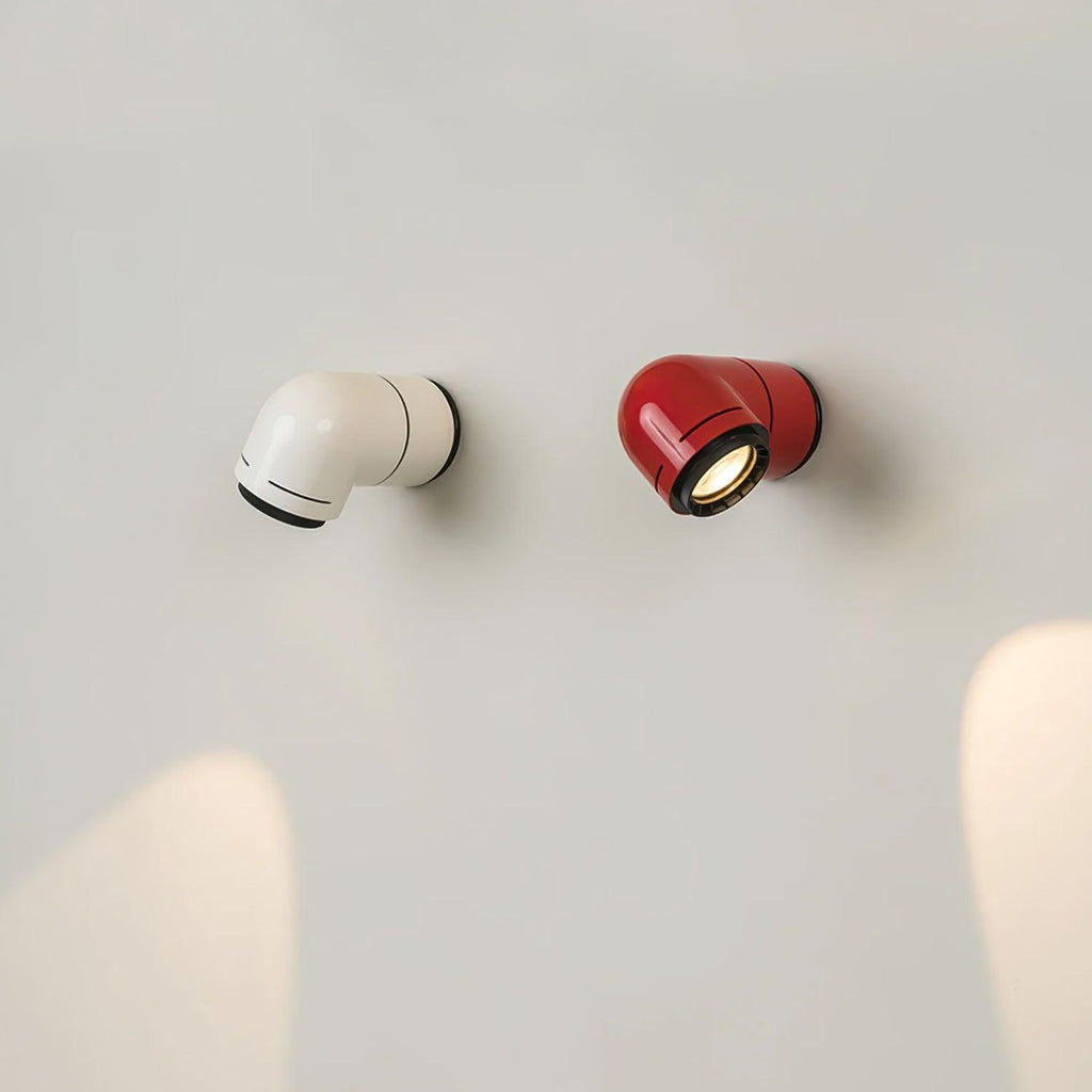 Petit Tatu Wall Light | Aluminum & Metal | Set of 2 | Red & White
