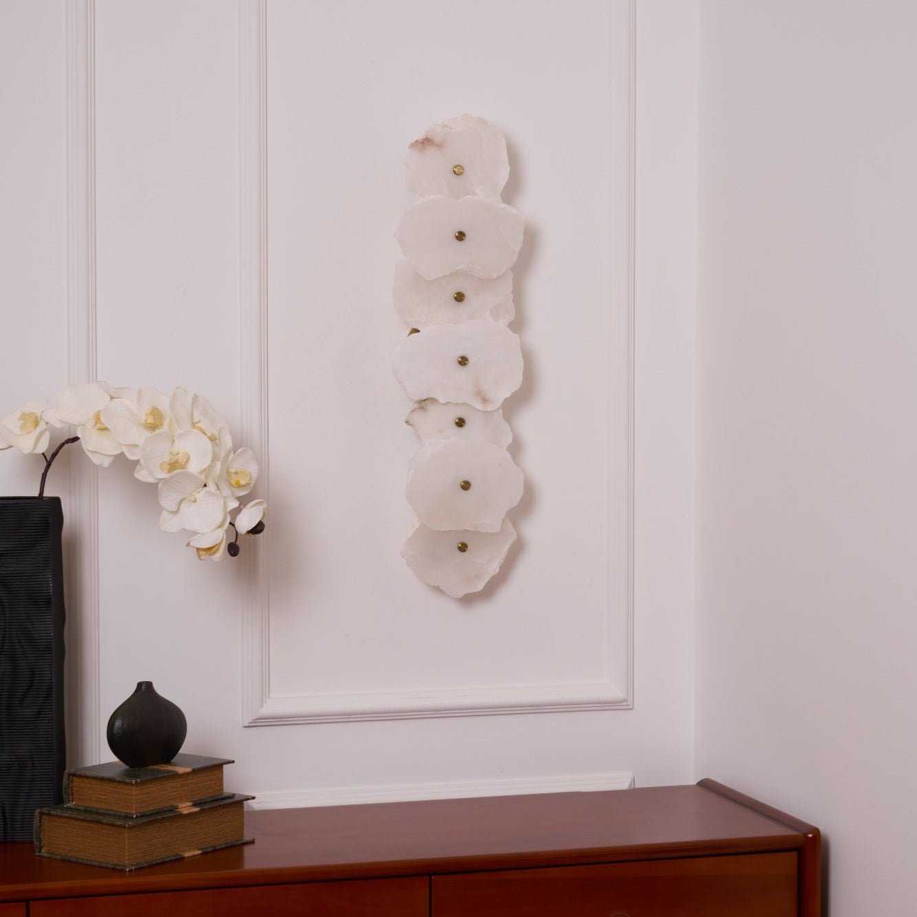 Petra Wall Sconce | Metal & Alabaster | Set of 2