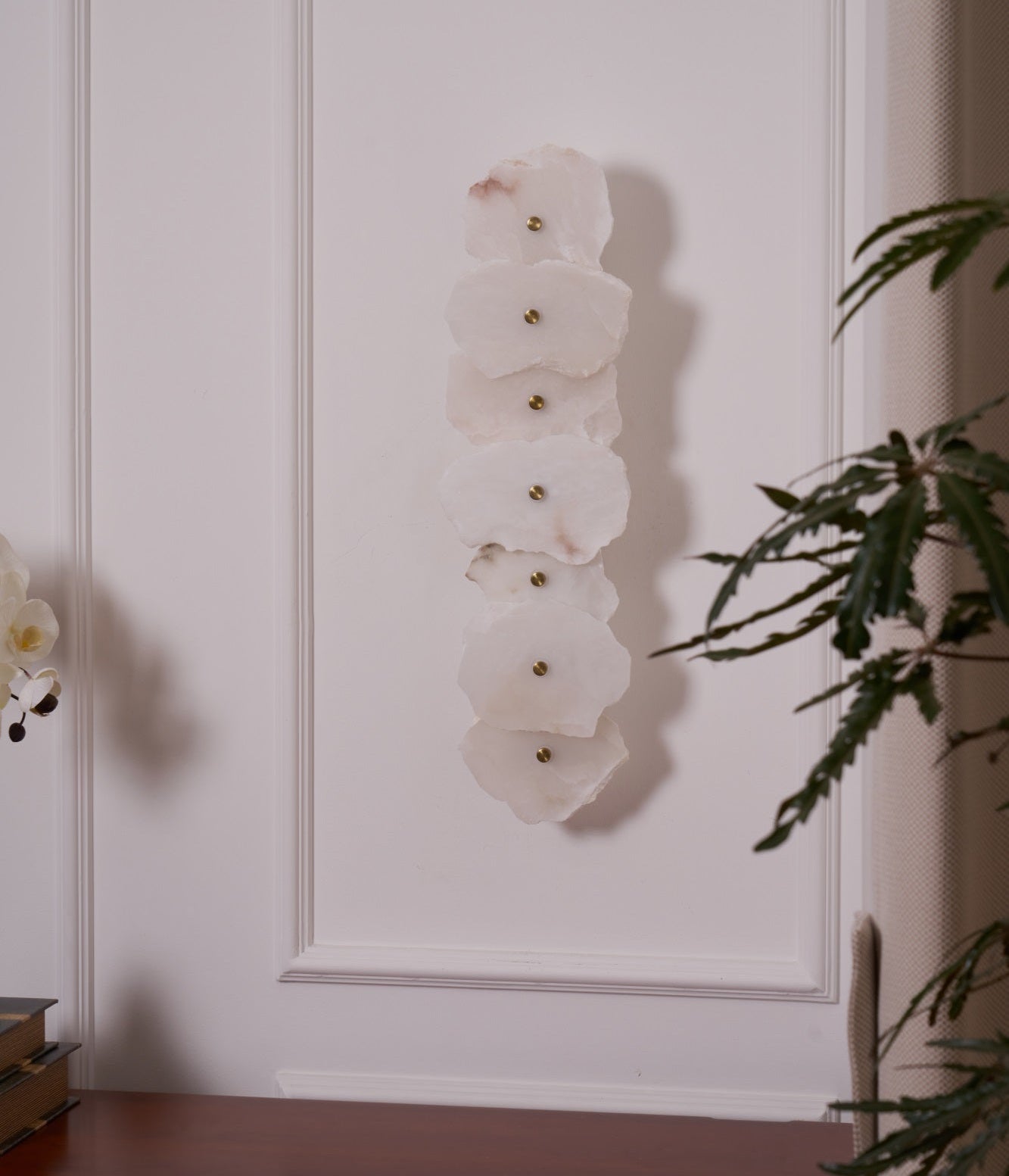 Petra Wall Sconce | Metal & Alabaster | Set of 2