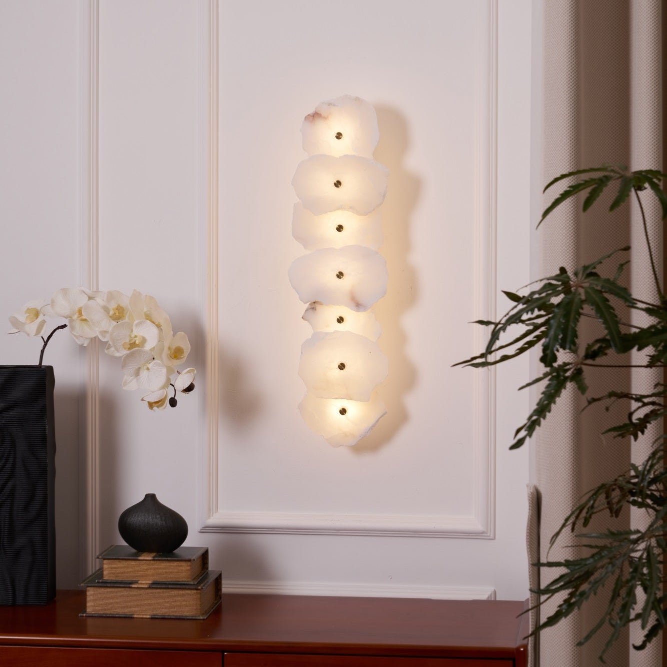 Petra Wall Sconce | Metal & Alabaster | Set of 2