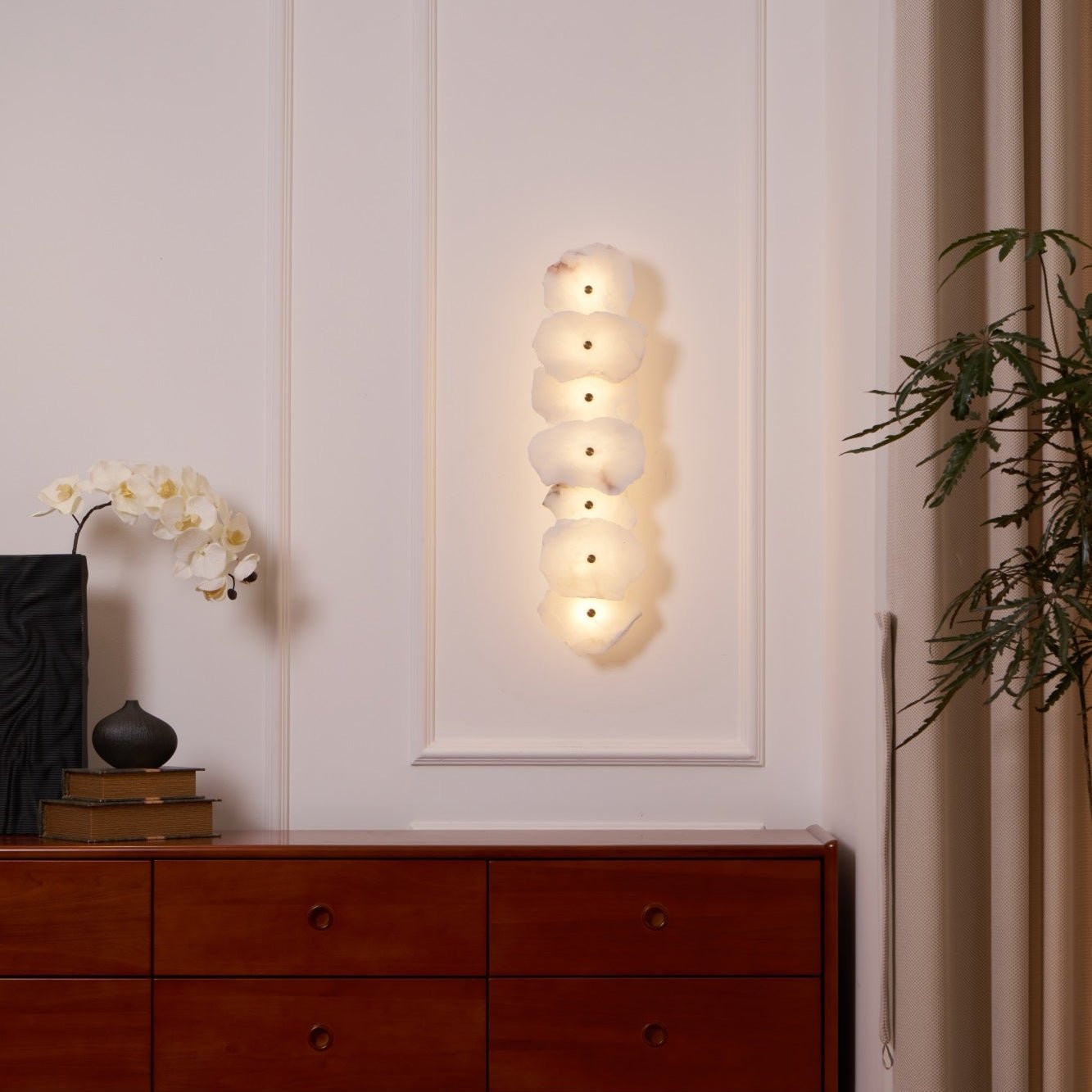 Petra Wall Sconce | Metal & Alabaster | Set of 2