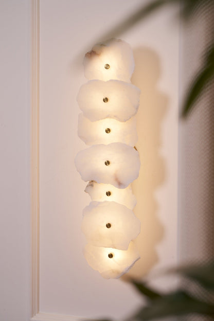 Petra Wall Sconce | Metal & Alabaster | Set of 2