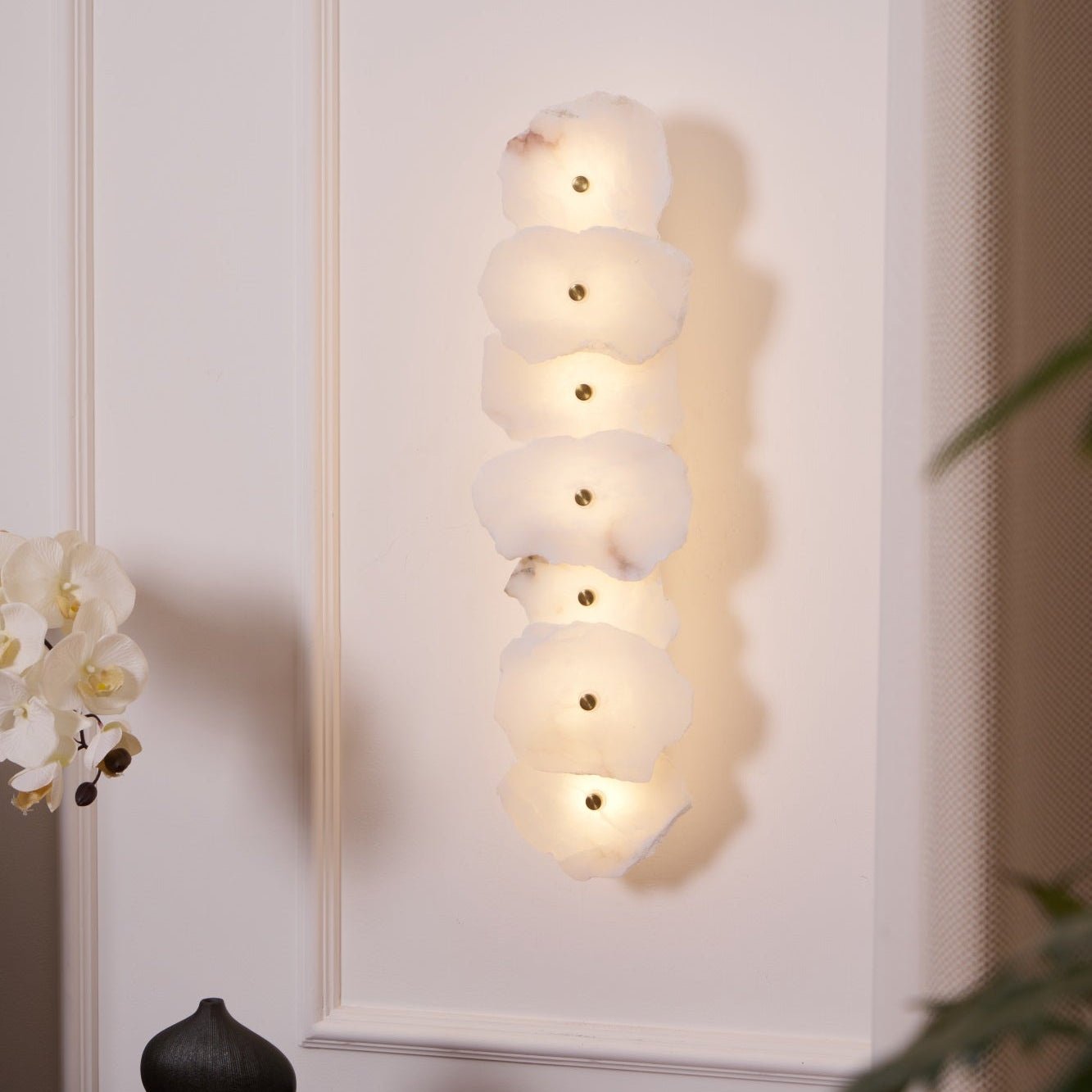 Petra Wall Sconce | Metal & Alabaster | Set of 2