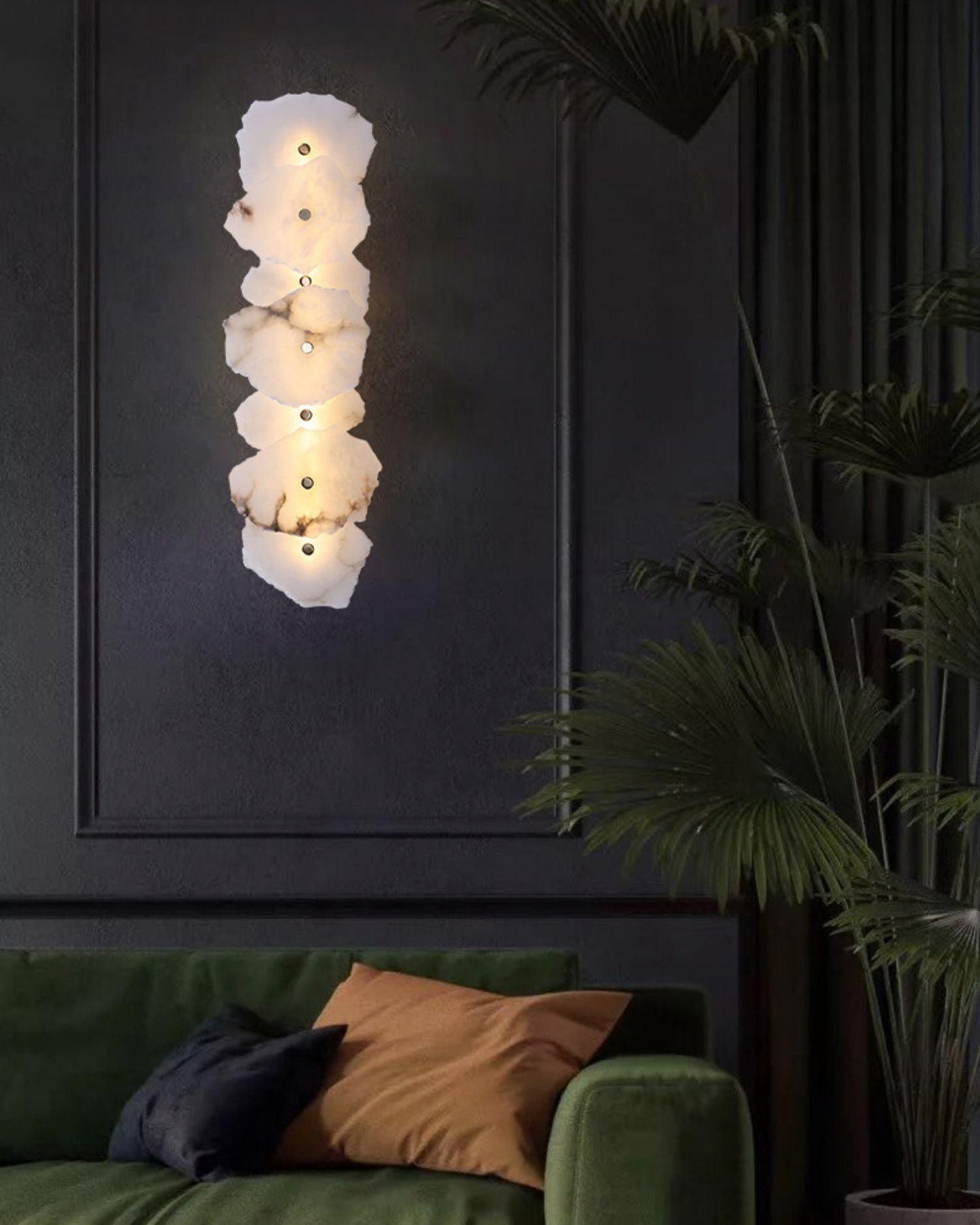 Petra Wall Sconce | Metal & Alabaster | Set of 2