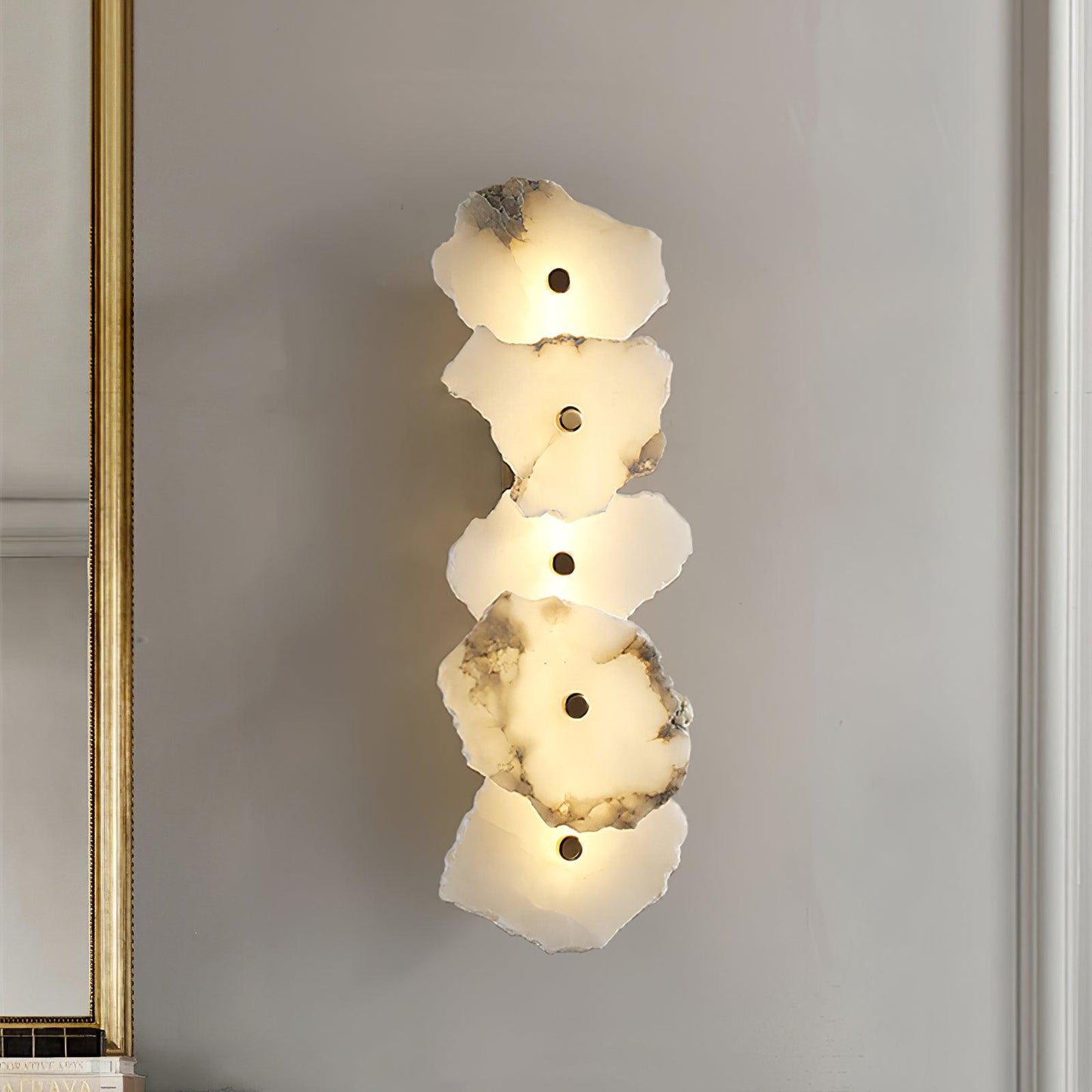 Petra Wall Sconce | Metal & Alabaster | Set of 2