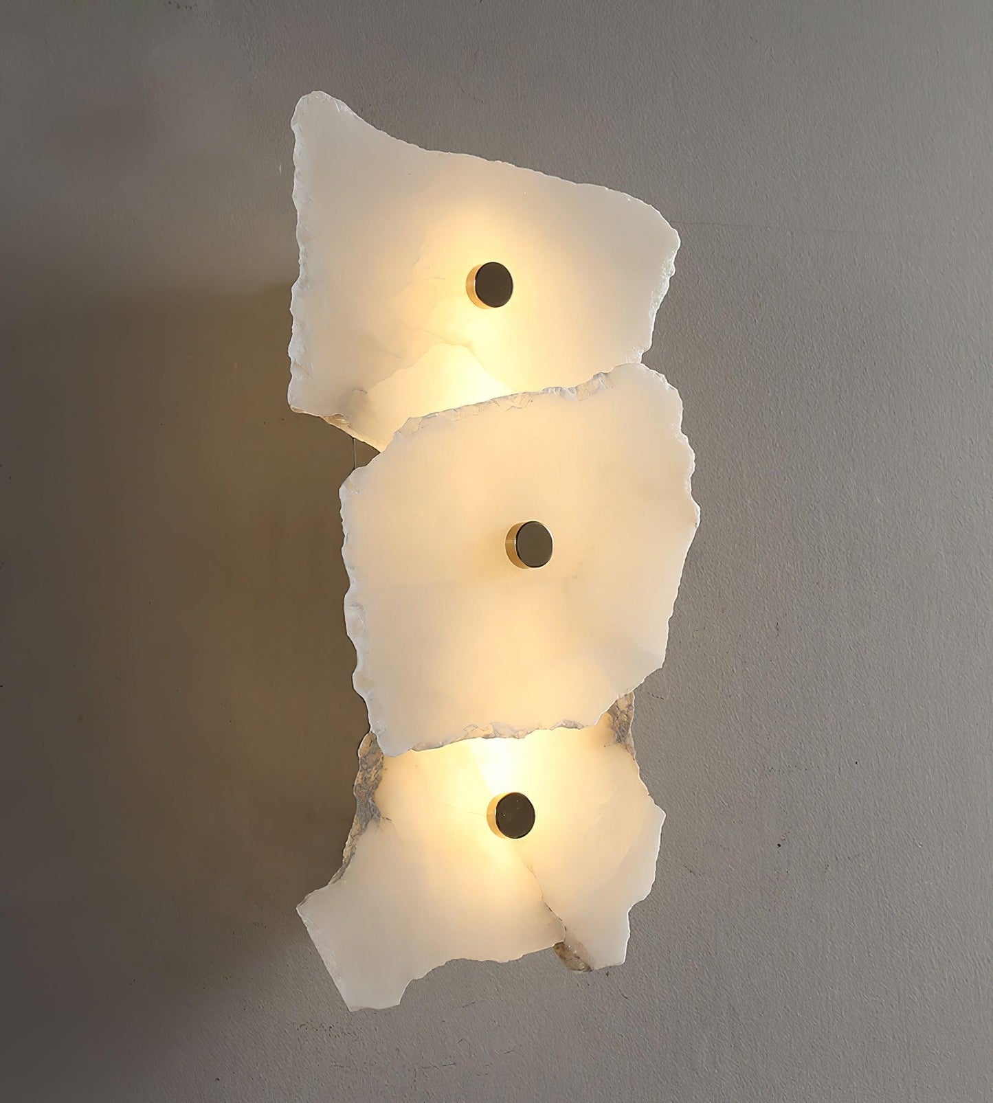 Petra Wall Sconce | Metal & Alabaster | Set of 2