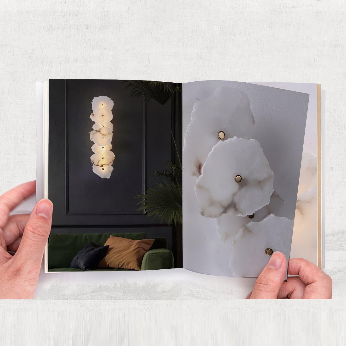 Petra Wall Sconce | Metal & Alabaster | Set of 2