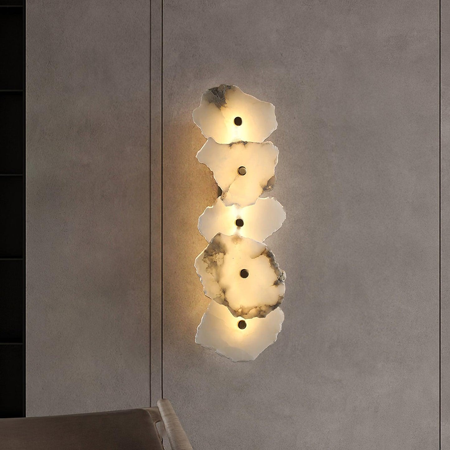 Petra Wall Sconce | Metal & Alabaster | Set of 2