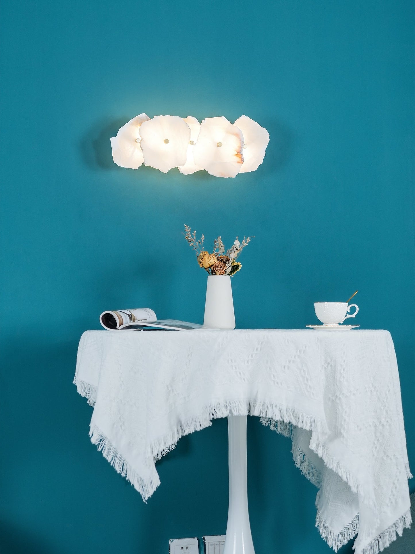 Petra Wall Sconce | Metal & Alabaster | Set of 2