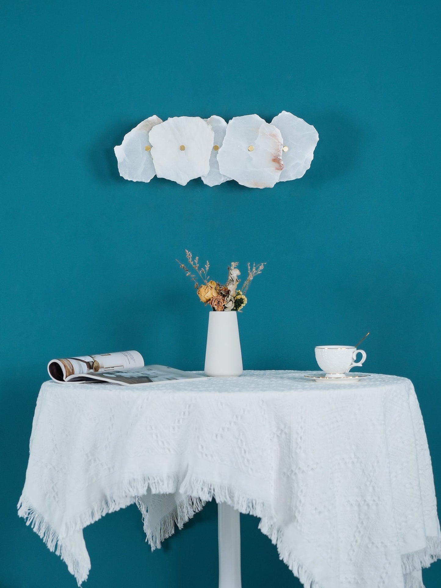 Petra Wall Sconce | Metal & Alabaster | Set of 2