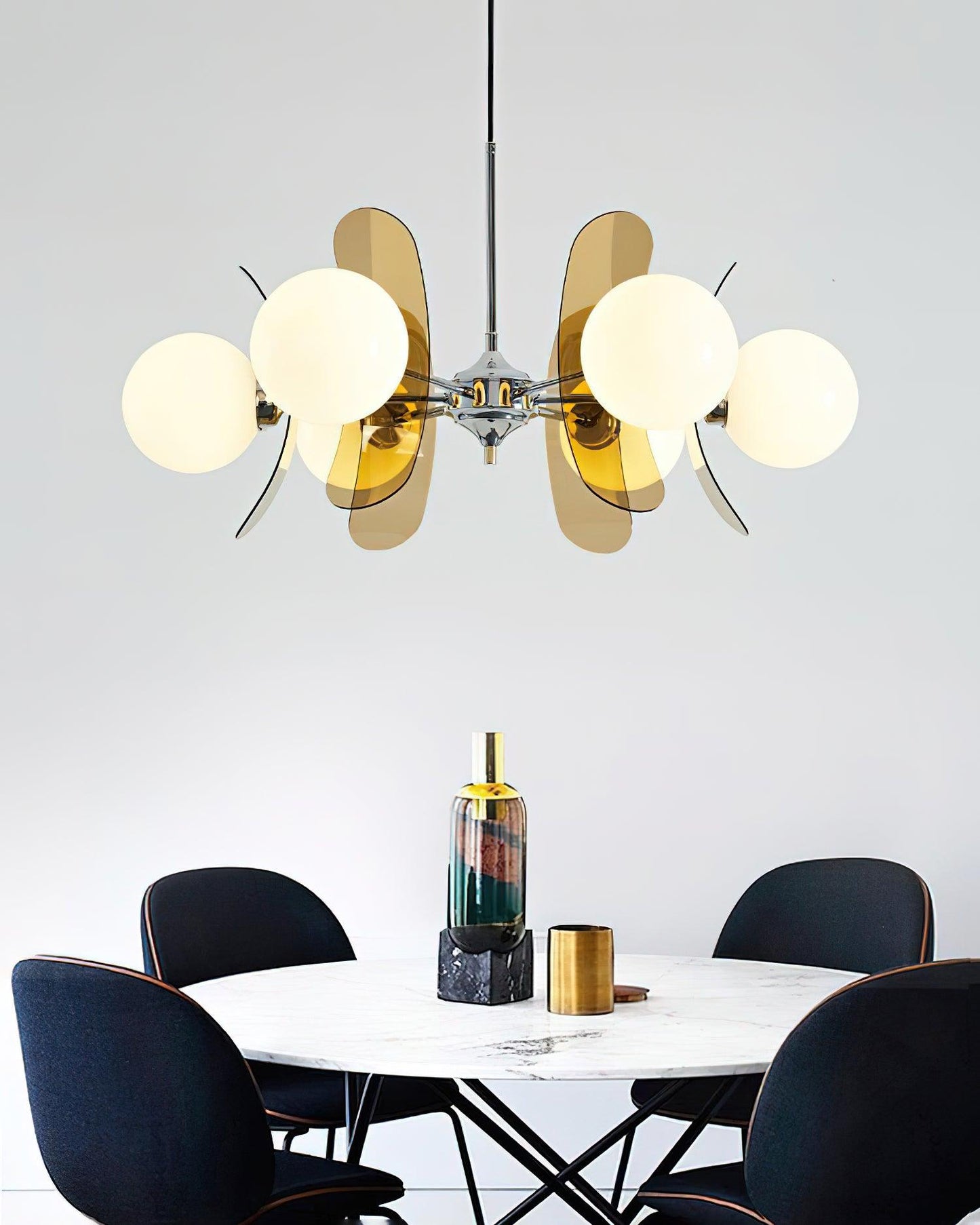 Phosphorescent Chandelier | High-Quality Iron & Glass | 3 to 8 Heads Options
