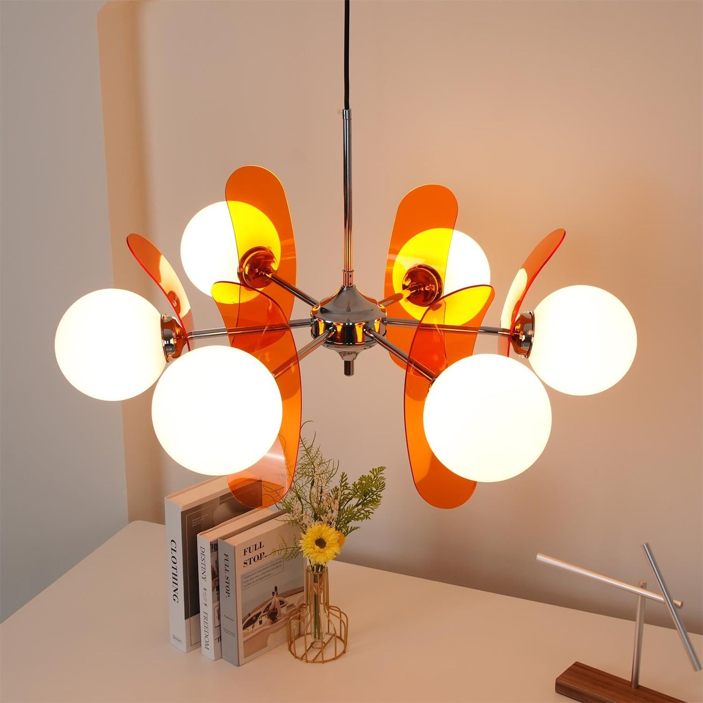 Phosphorescent Chandelier | High-Quality Iron & Glass | 3 to 8 Heads Options