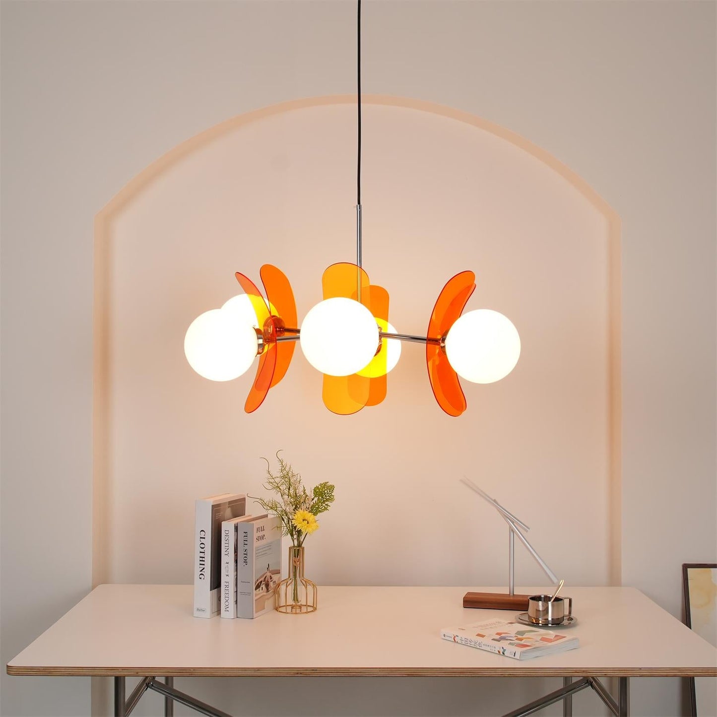 Phosphorescent Chandelier | High-Quality Iron & Glass | 3 to 8 Heads Options