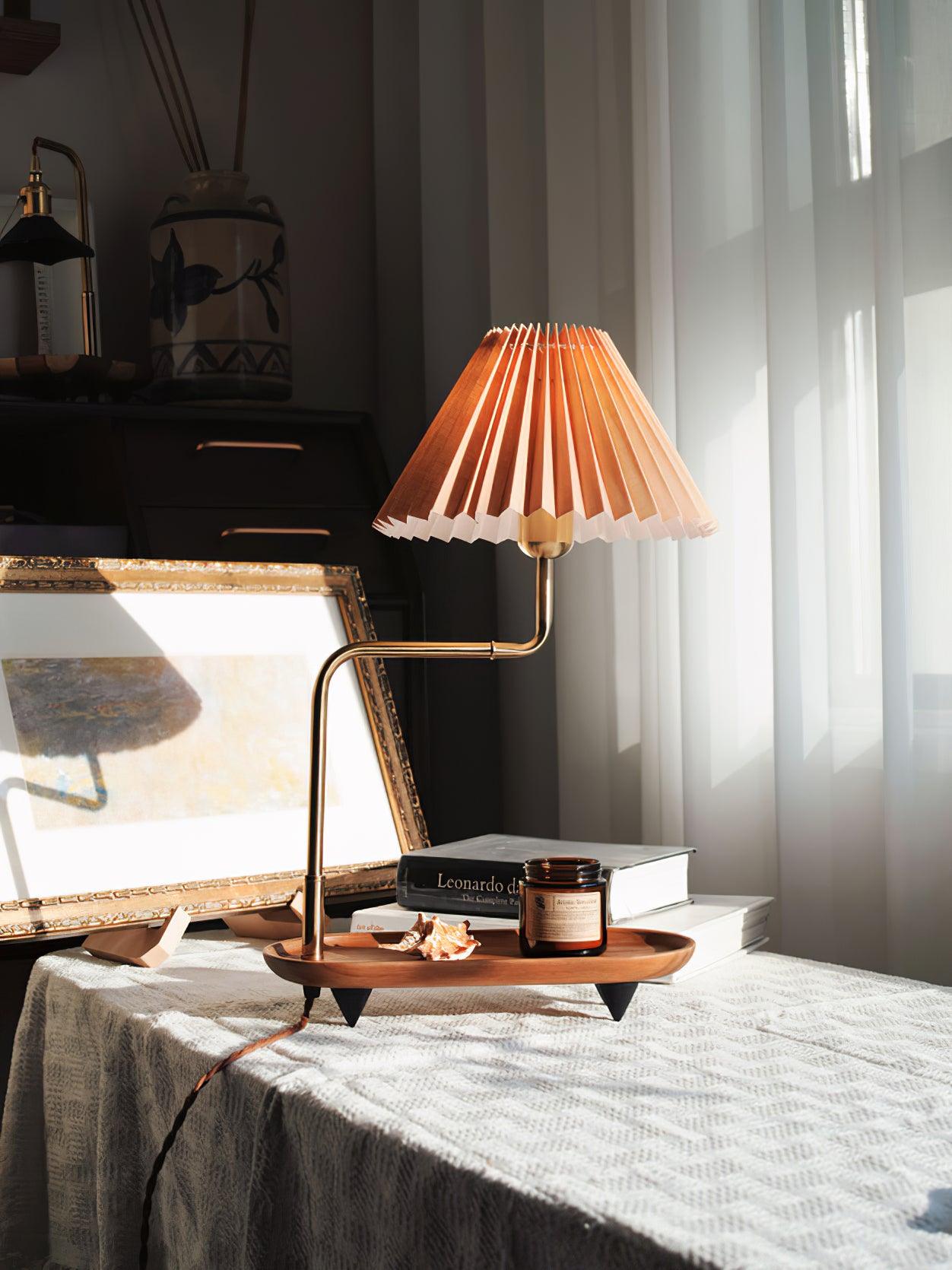 Pia TL Table Lamp | Wood and Iron Frame | 51 cm Height