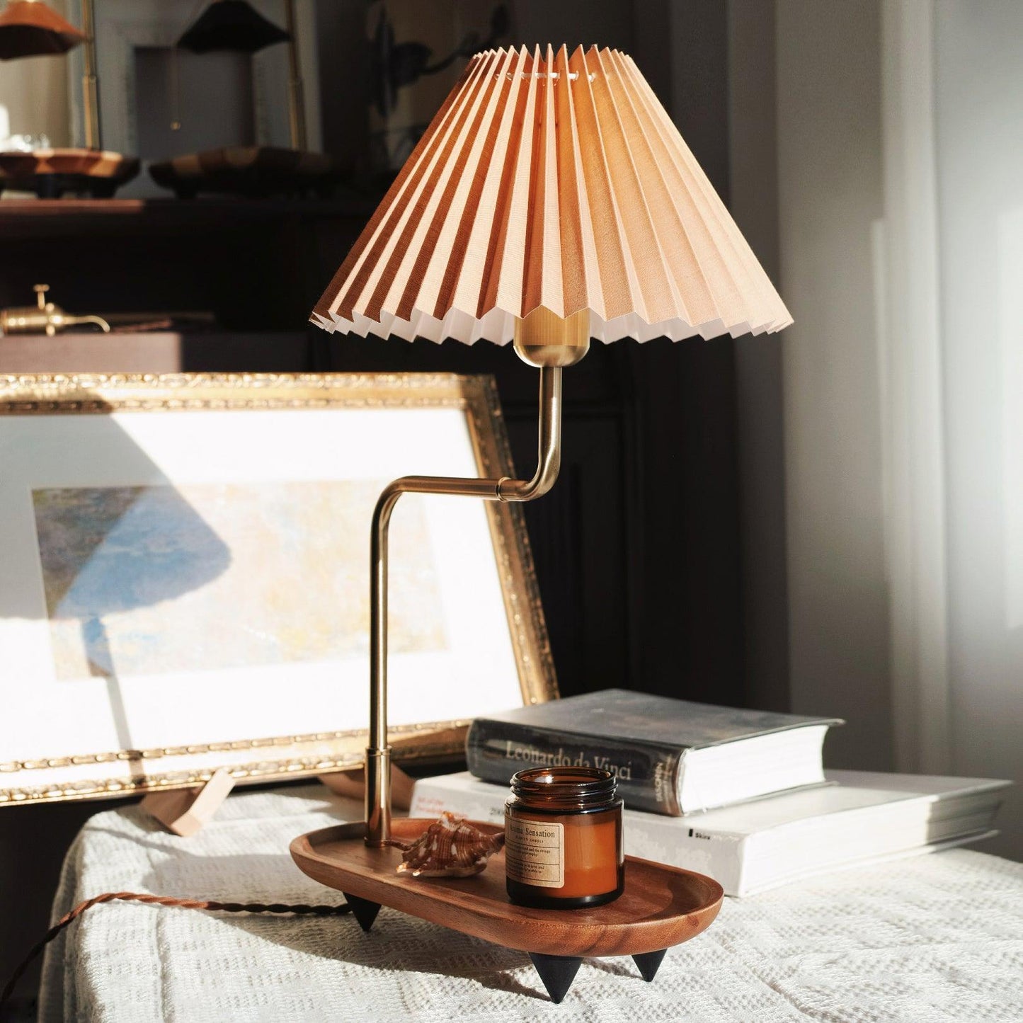 Pia TL Table Lamp | Wood and Iron Frame | 51 cm Height