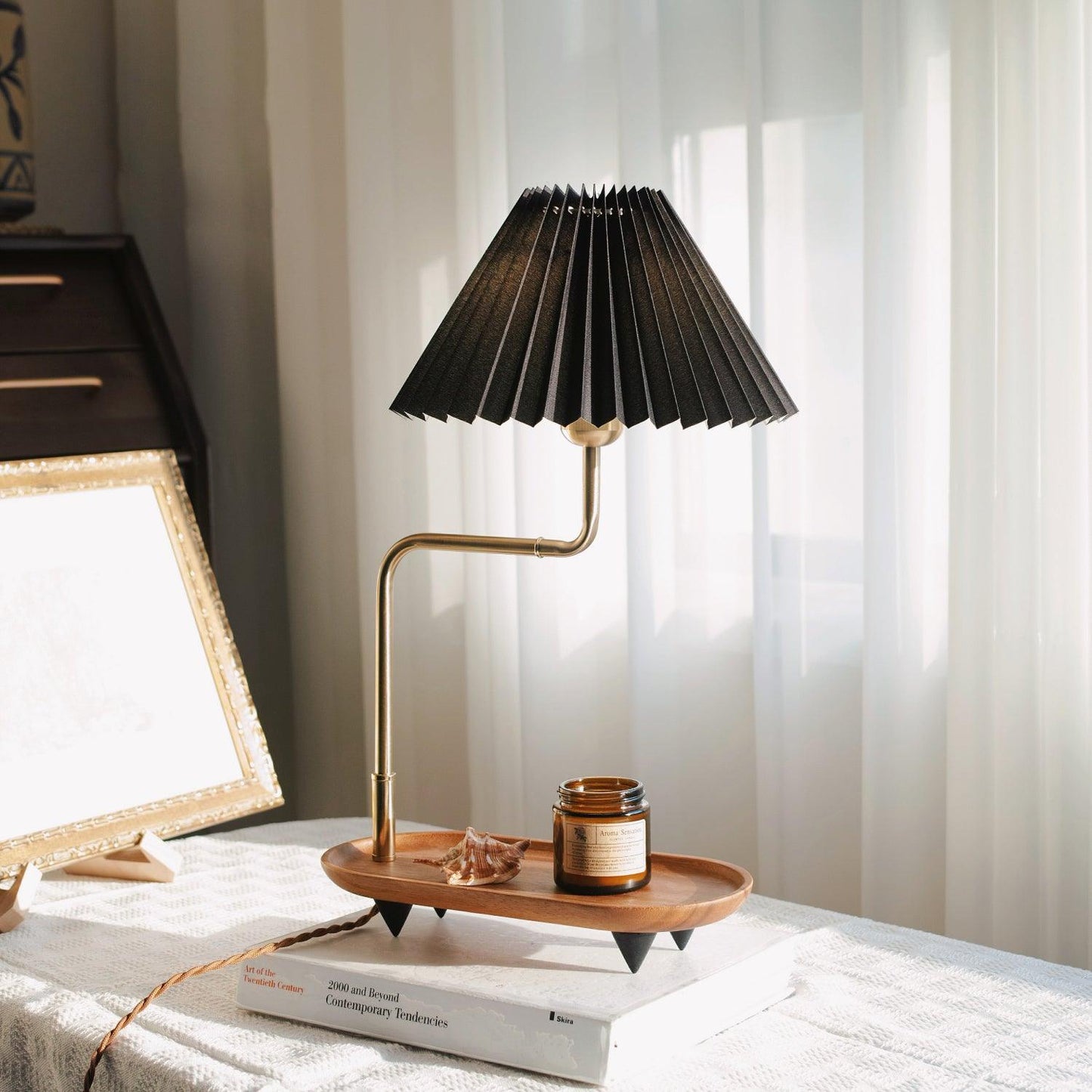 Pia TL Table Lamp | Wood and Iron Frame | 51 cm Height